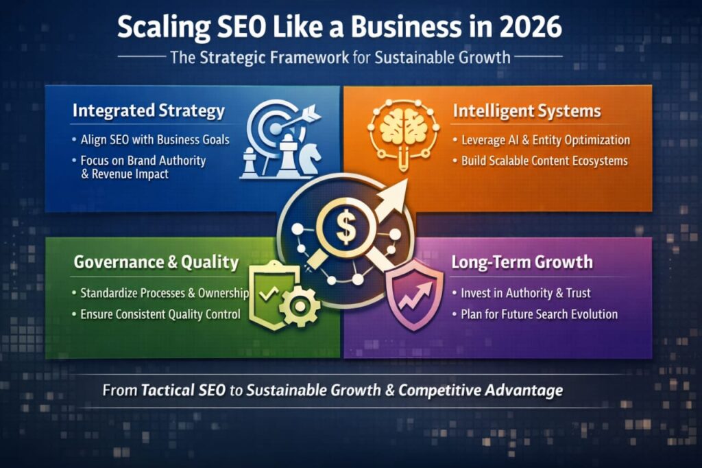Scaling SEO Like a Business, Not a Tactic: The 2026 Framework