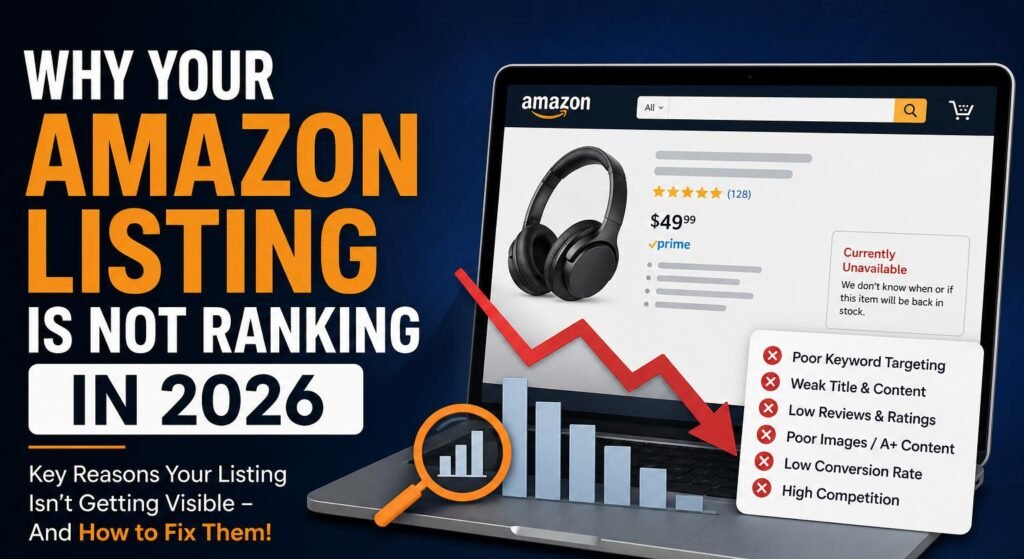 Amazon Listing Not Ranking in 2026? Fix These 7 Proven Reasons Fast