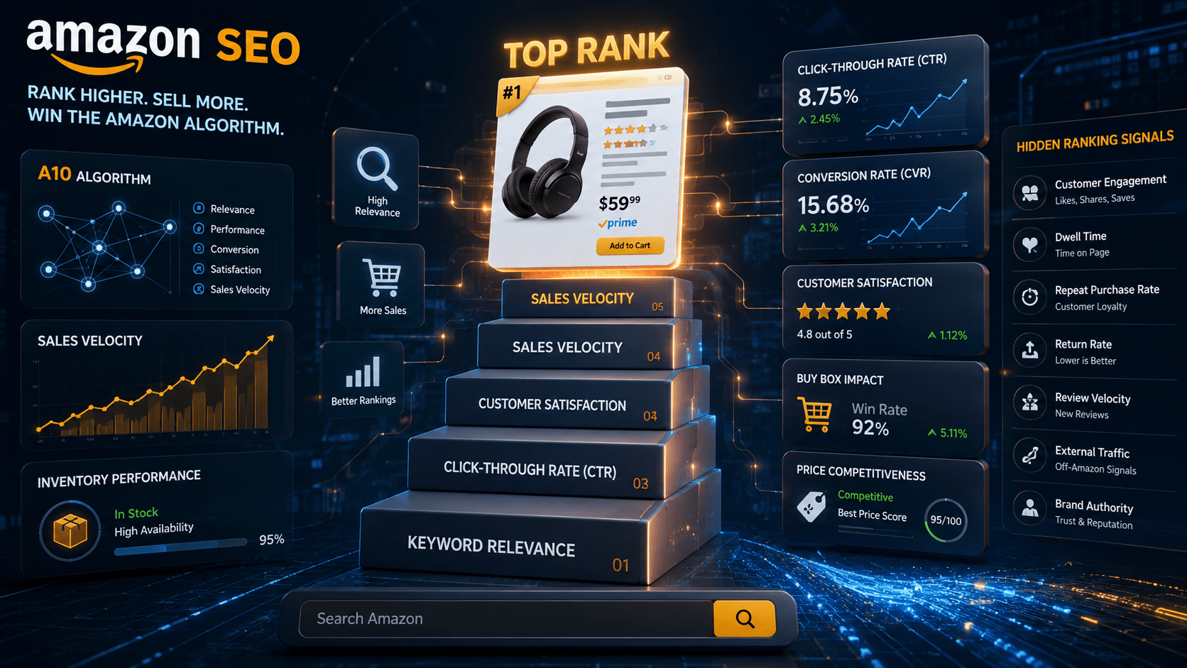 Amazon's Silent Ranking Factors: Hidden Amazon SEO Secrets Top Sellers Use to Rank Higher