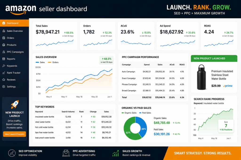 Amazon Product Launch Strategy 2026: Combine SEO + PPC for Faster Rankings